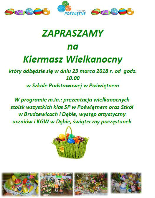 Zaproszenie na Kiermasz Wielkanocny